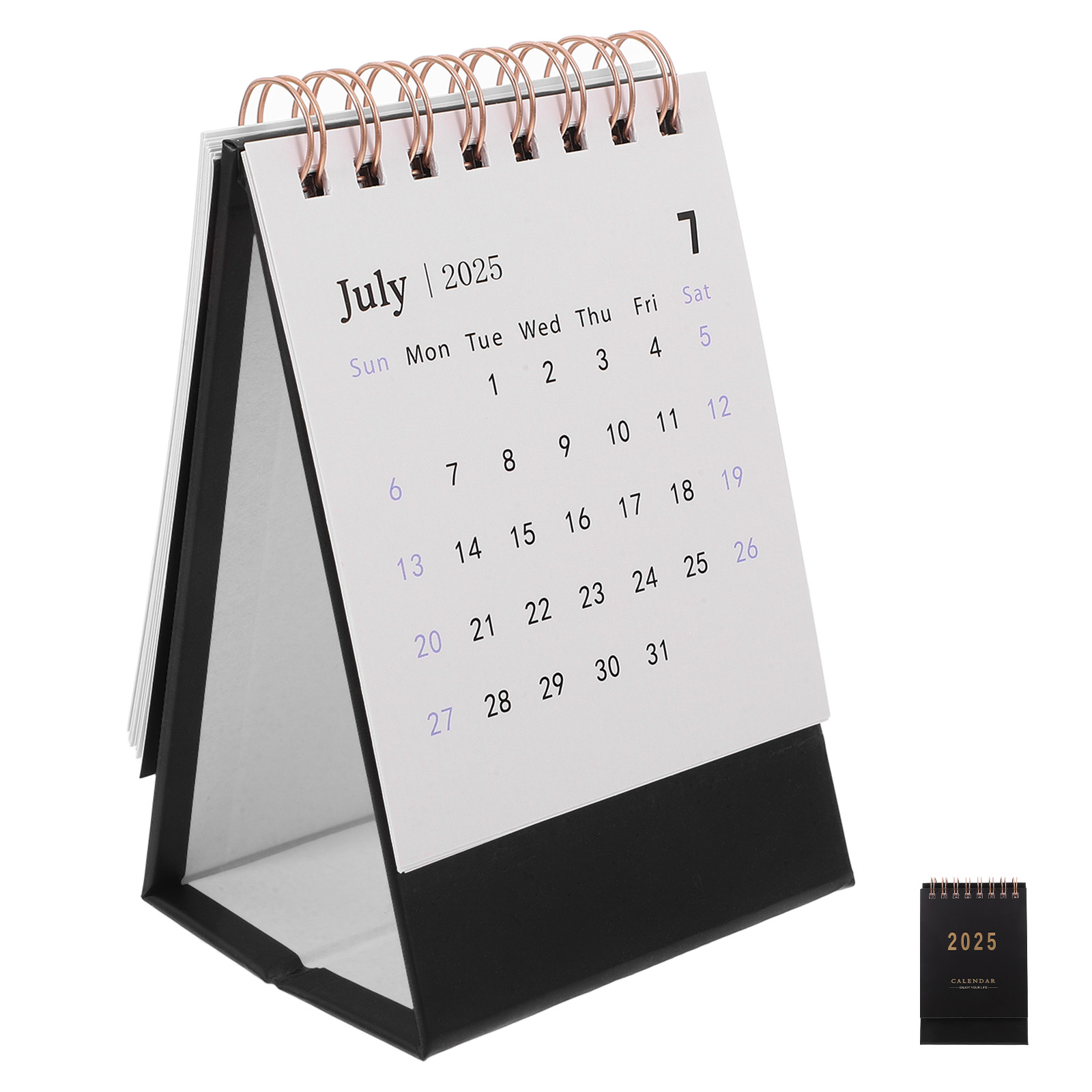Desk Calendar on Table Monthly Office Daily Memo Decorative Supplies Standing Flip