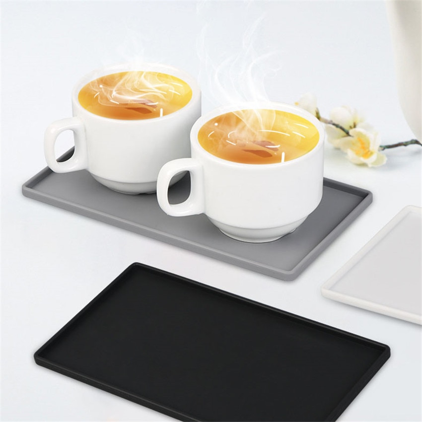 Silikon anti-skli isolasjonsputer bordbeskyttermatter kopp placemat kniver gafler pute underlag dårlig rengjøringsmateriell pads