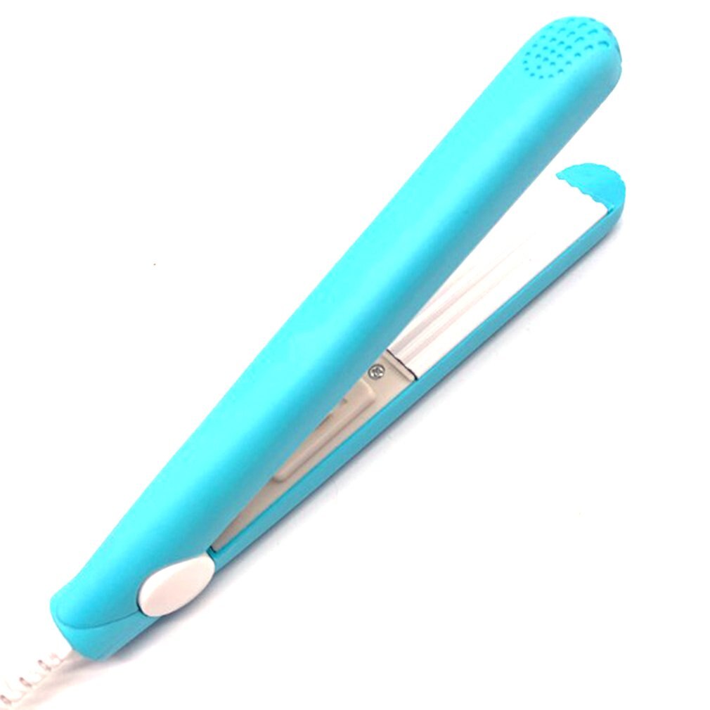 Lisseur à cheveux double usage humide et sec, mini fer à lisser ondulé, outils de modelage portables électriques: Bleu