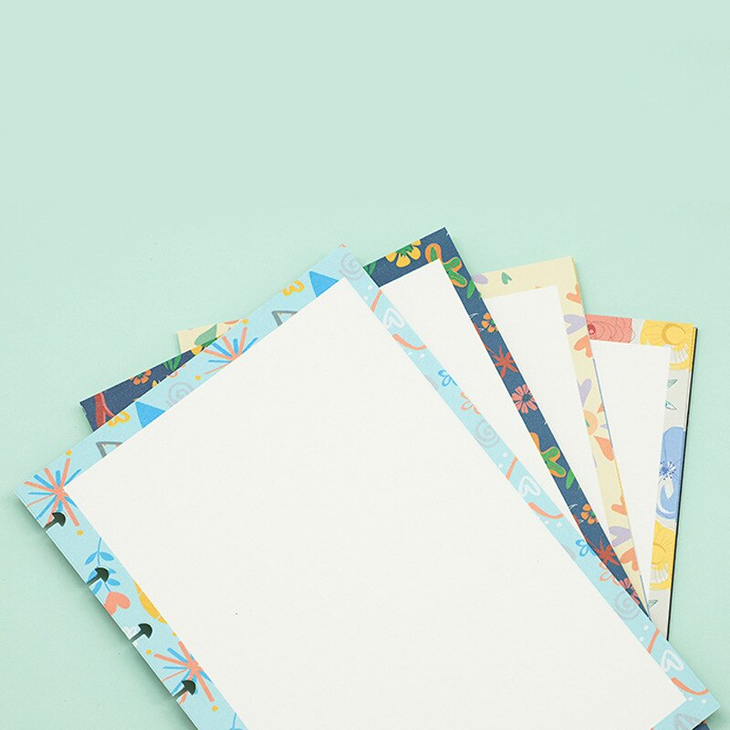 A5 Notepad Inner Paper Mushroom Hole Loose Leaf Notebook Refill Inside Page Binder Inner Page To Do List Line Grid Inside Paper