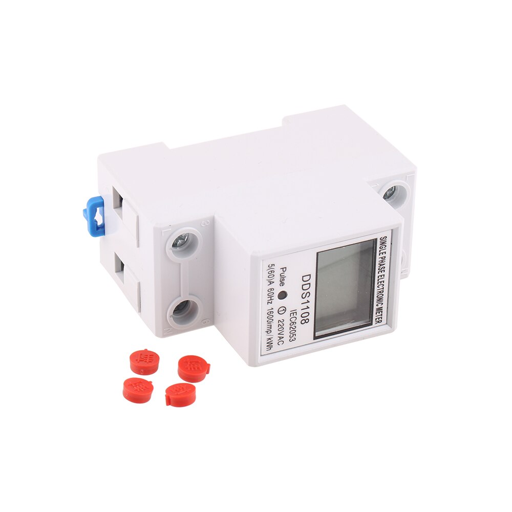 60A 80A Din rail Single Phase Two Wire LCD Digital Display Power Consumption Energy Electric Meter kWh AC 220V 230V 50Hz/60Hz