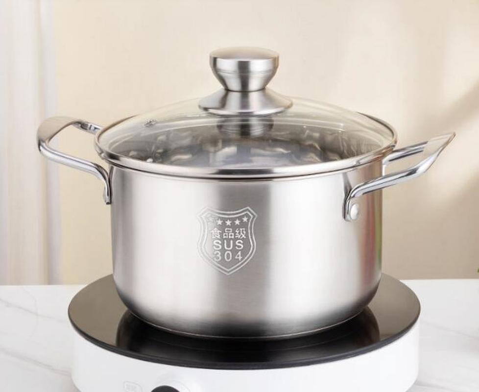 Panela de sopa de aço inoxidável panela de sopa pequena panela de leite fogão a gás fogão de indução universal panela de aço inoxidável panela instantânea wok