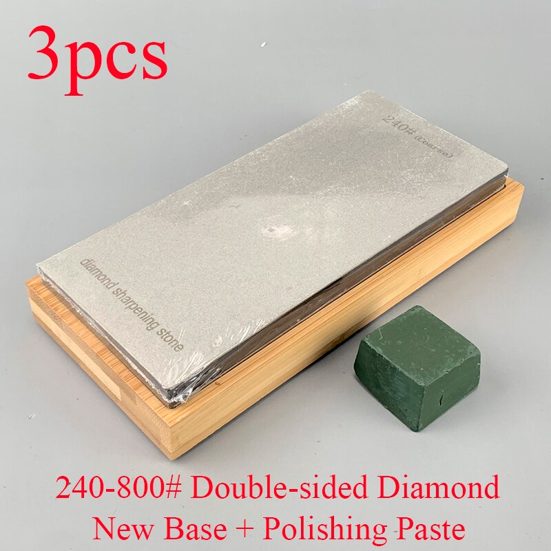 600 2000# Sharpening Stone Double-sided Diamond Plate Whetstone Set Sharpen Grinder Knife sharpener Polishing Paste: 240-800
