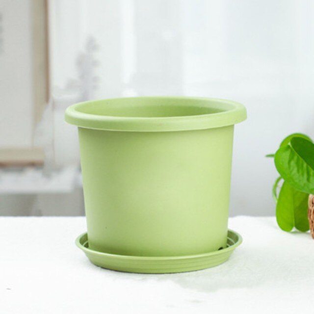 Jardinière hydroponique automatique en plastique, arrosage automatique, Pot de fleurs de couleur unie, suspension murale en résine, balcon de jardin Durable: fruit green