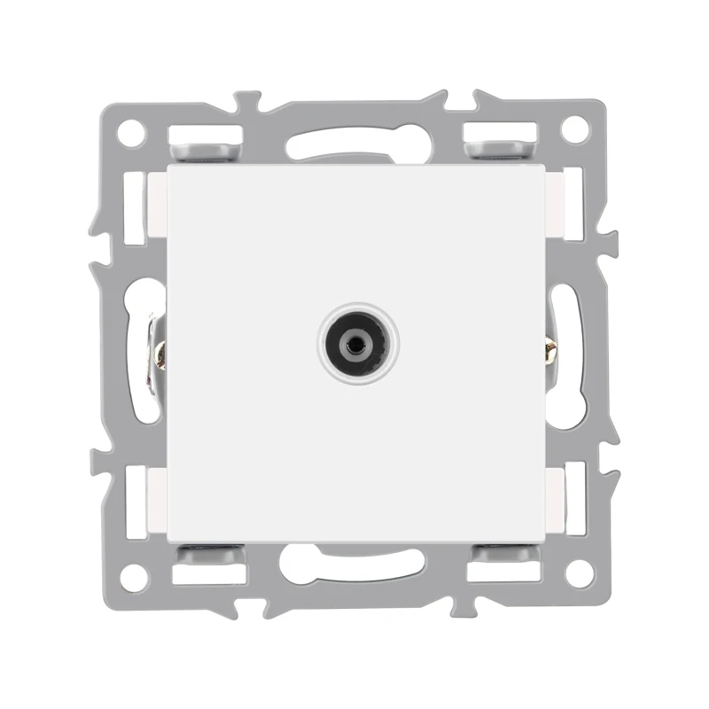 NYWP-wall mount module diy European standard white glass panel power socket switch button, hdmi, free combination of functions