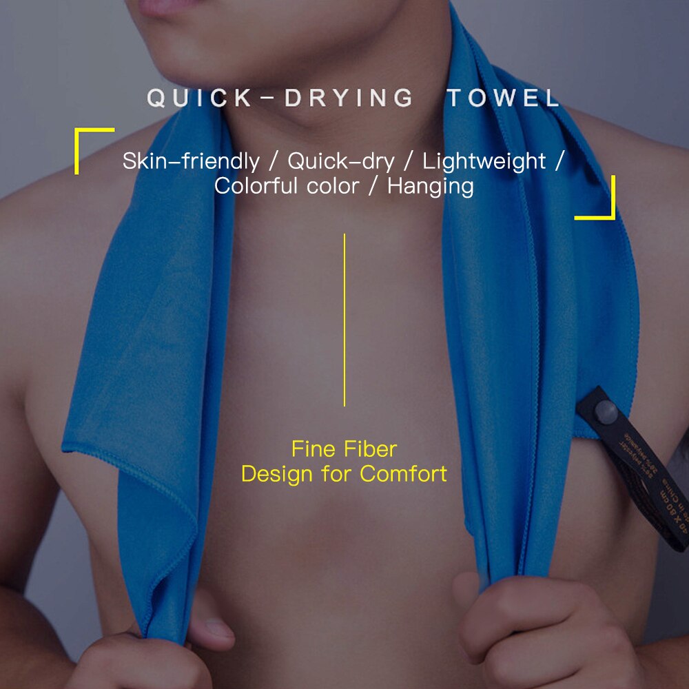 Juego de 2 uds de toallas de viaje de secado rápido, de microfibra Toalla de baño, juego de toallas de mano para gimnasio, deportes, Camping, Yoga, Fitness, ducha, Toalla de baño