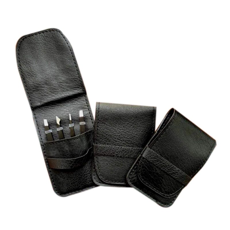 Øjenbryn pincet sæt  - 4- stykke daglige skønhedsværktøjer til hårfjerning, bedste præcision (sort)