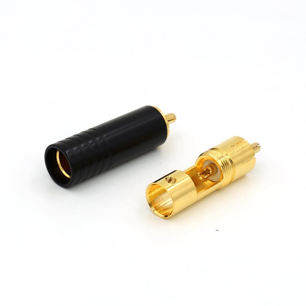 4 pcs hifi audio vergulde Rca pluggen connector hi-end audio plug