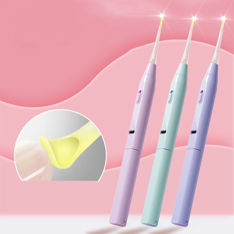 Electric Vacuum Earwax Remover with LED Light Ear Wax Removal Cleaner Safety Painless Ear Cleaning Tool Kit for Adults Kids