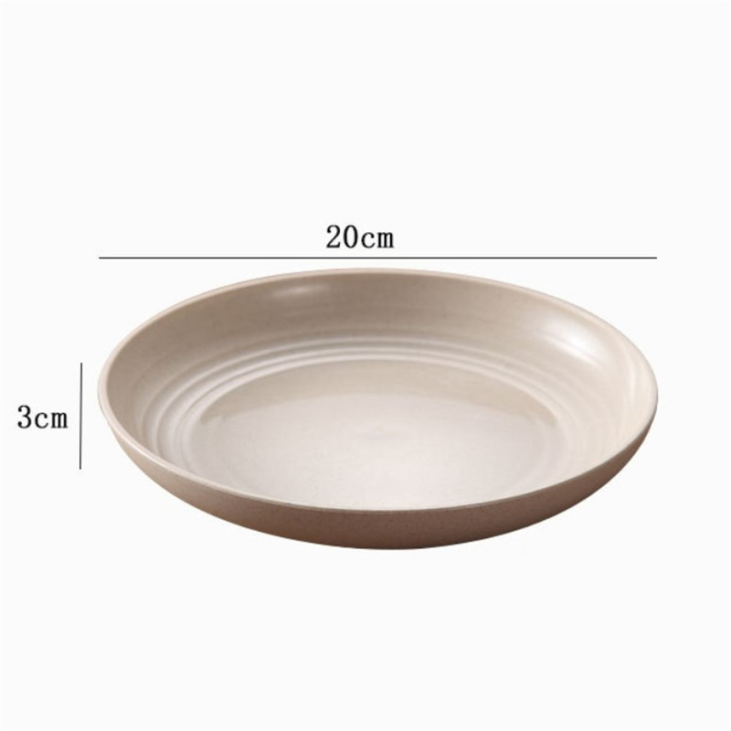 Wheat Straw Plates Solid Color Eco Food Snack Dish Plate Lunch Dinner Dessert Fruit Plate Tray Kitchen Cooking Tableware тарелки
