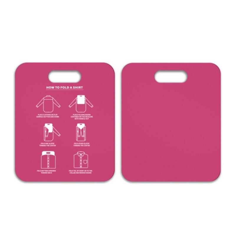 1PC Household Cloth Folding Board Child/Adult Clothes Folder Closet Organizer Clothing Folders Board Organizer Laundry Storage: Rose Red