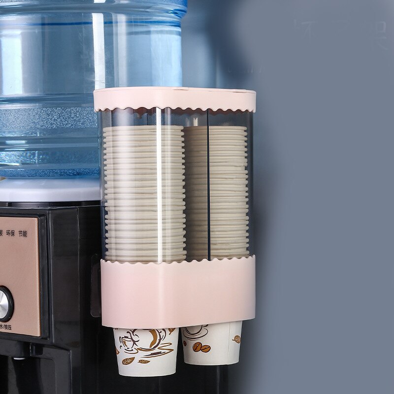 HKeeper Wegwerp bekerhouder wandmontage water koeler beker dispenser, papier of plastic bekers organisator (S-1