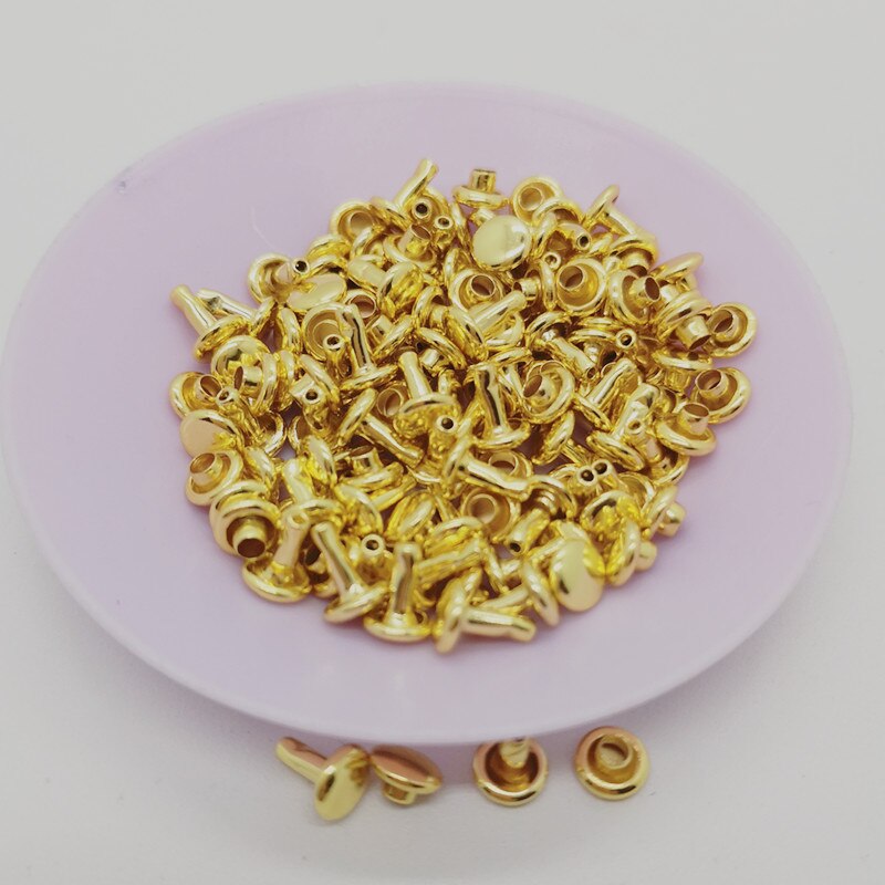 Mini remaches de doble cara para ropa, accesorios de costura, de cuero, bricolaje, Punk, 5mm, 60 set/lote