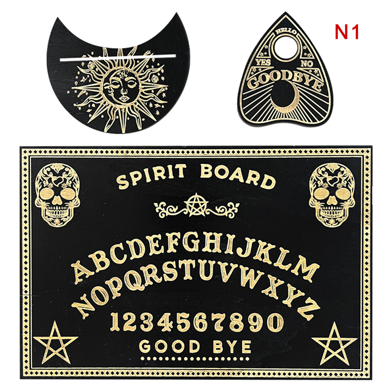 12inch Wooden Divination Pendulum Board Engraved Magic Board Ouija Board Metaphysical Message Witch's Pendulum Board Kit: Dark Green
