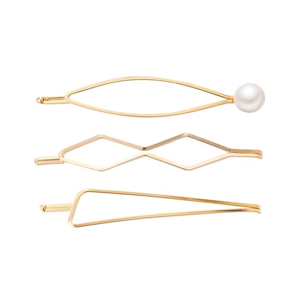 Ifmia 3 Stks/set Pearl Metal Haar Clip Haarband Kam Pin Barrette Haarspeld Hoofdtooi Accessoires Beauty Styling Gereedschap: IF1100001-10