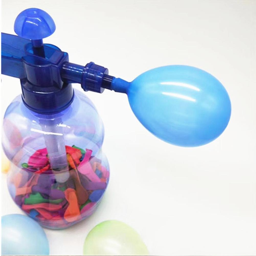 300 Stuks Set Blauwe kinderen Innovatieve Water Ballon Draagbare Vullen Station Spray Fles Handleiding Water Inflatie Bal Speelgoed