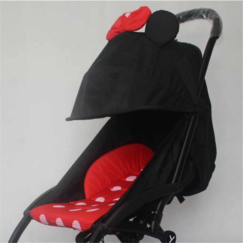 Barnvagnshuva & bäddmadrass visir kapell dragkedja ficka solskyddsskydd sittdyna matta för baby yoya 175 barnvagn baby tron: 1