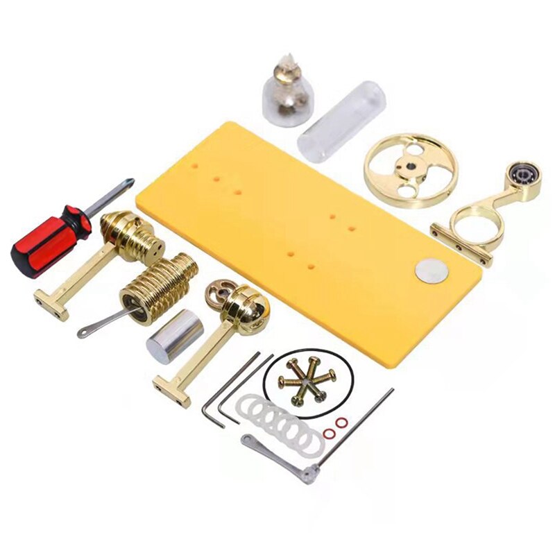 DIY Assembly Stirling Engine Generator Model, External Combustion Engine Science Experiment Educational Toys