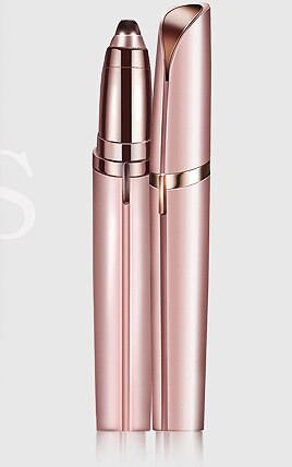 Electric Eyebrow Trimmer Women Face Razor Eyebrow Epilator Shaver Painless Fast Eye Brow Trimmer Portable Hairs Luxury Shaver: Gold Battery