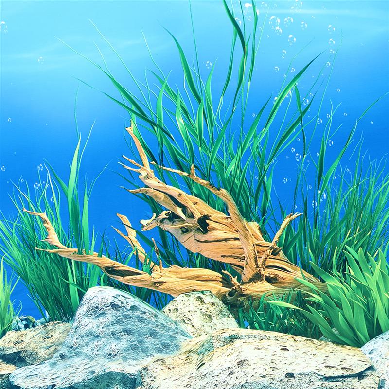 1PC Aquarium Background Sticker 3d Double Sided Adhesive Wallpaper Fish Tank Decorative Pictures Underwater Backdrop Image Decor