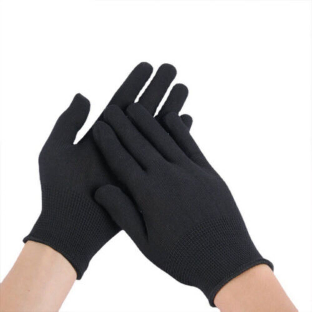 6 Paar 100% Baumwolle schwarze Handschuhe derma zu logisch über Nacht feuchtigkeit spendendes Ekzem
