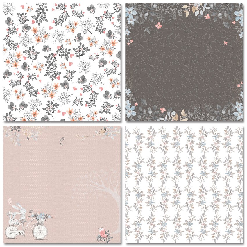 YPP CRAFT 12 Sheets With Love Scrapbooking Pads Paper Origami Art Background Paper Card Making DIY Scrapbook Paper Craft