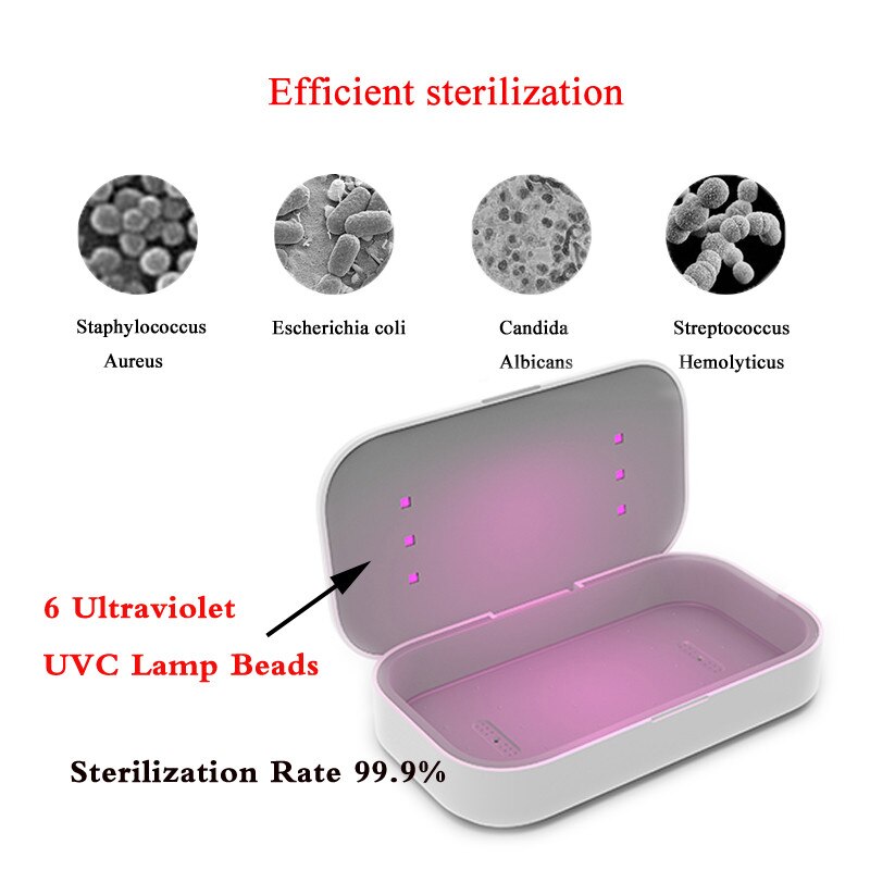 3 farben Maske Sterilisation Gerät für Tragbare praktisch Schnelle Drahtlose USB Ladegerät Uv Sterilisation LED UV Licht