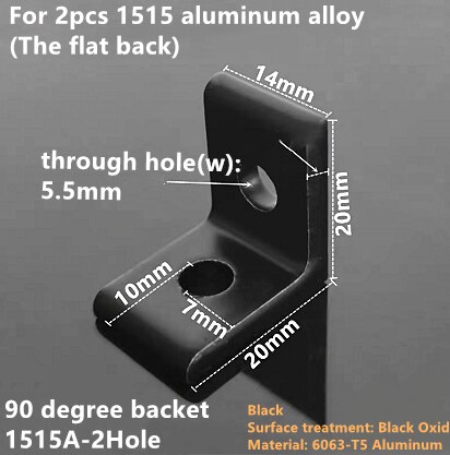 CNC LEAD KIT 1515 Voron 3d V-slot Black Angle Corner Connector 90 Degree Angle Bracket for Openbuilds Aluminum Profile EU: 1pc 1515  connector