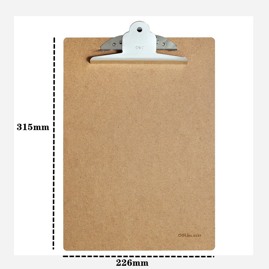 Tablero para carpetas A4, tablilla de madera para escribir, tablilla de información, tablilla simple multifuncional, suministros de oficina para estudiantes: Default Title