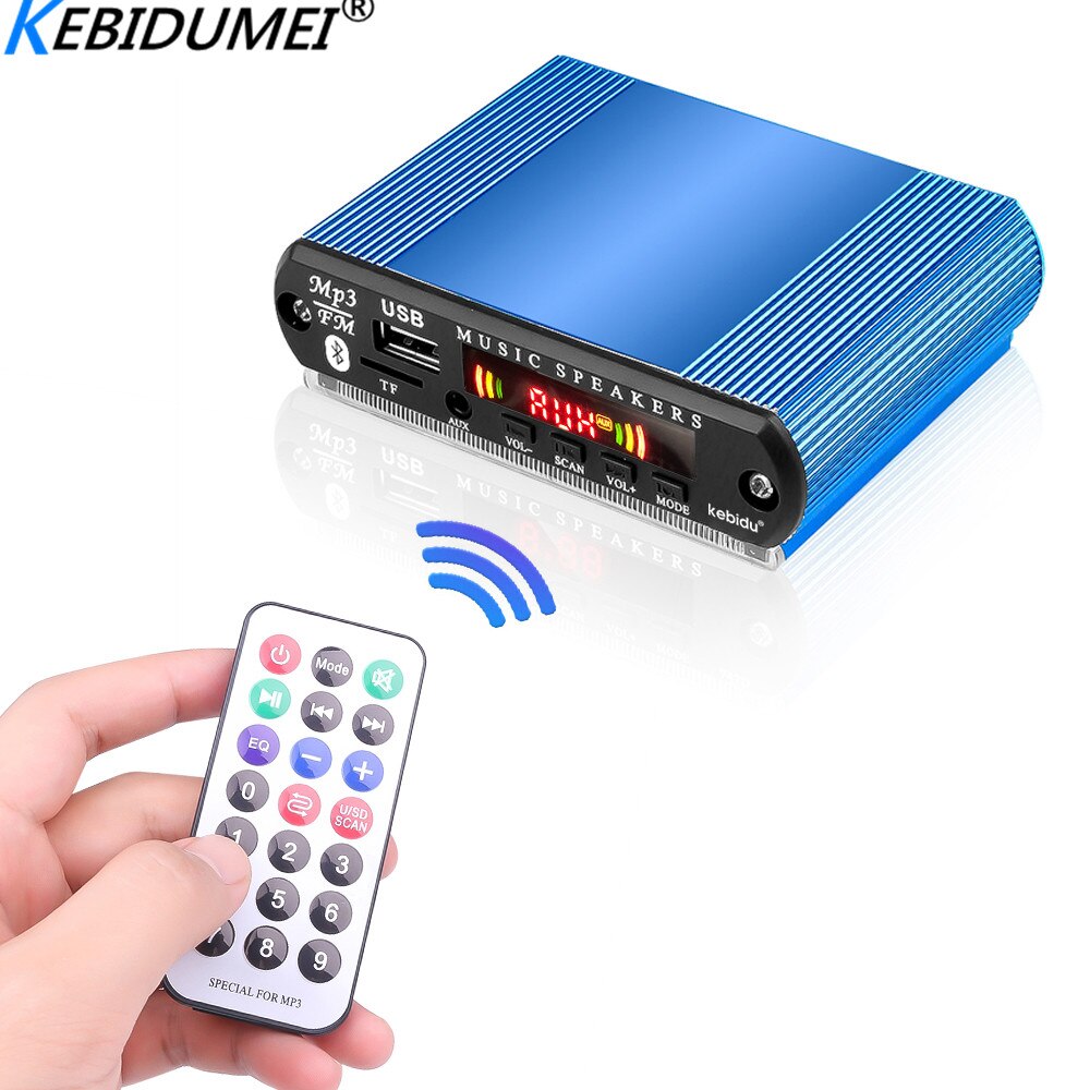 Kebidumei Auto Versterker MP3 Decoder Met Afstandsbediening USB Digitale LED SD Audio Versterker SD/Mmc-kaart U Stok FM Radio Speler