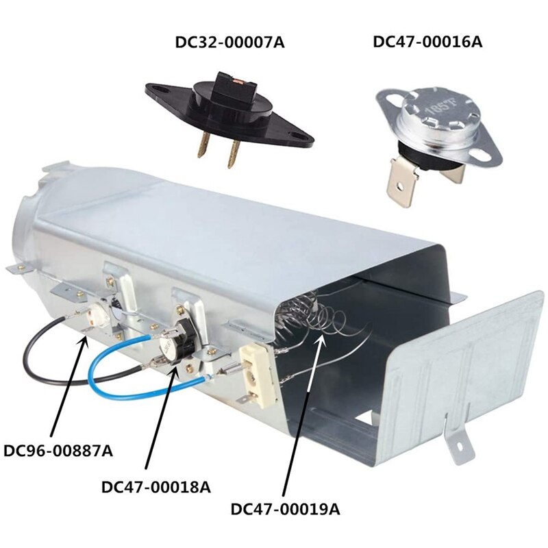 Dc97-14486a tørretumbler opvarmningskanal til udskiftning af samsung tørretumbler