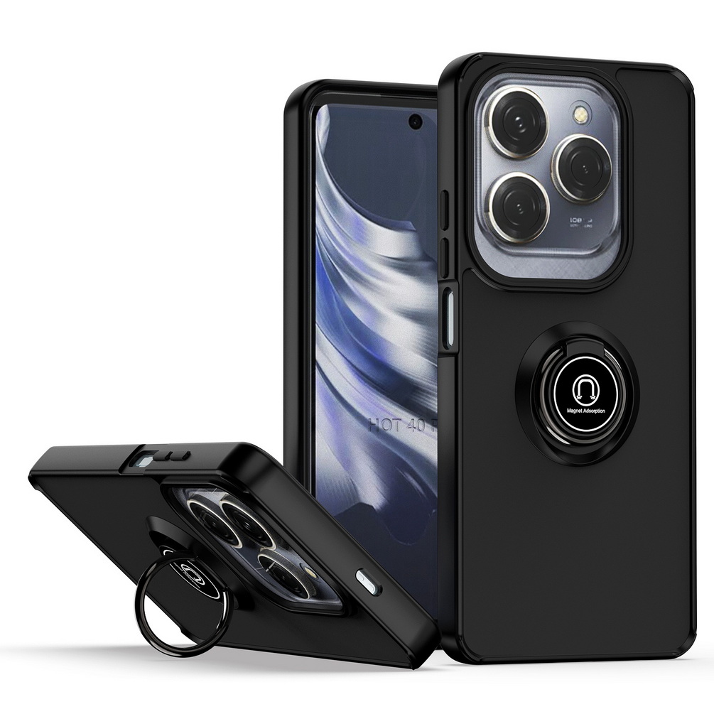 Rotatable bracket Phone case for Infinix 40 Pro 40i 30 Play NFC 30i 20 20s 12 12i 11 11S 10 Car Holder Finger Ring Cover: PC / Beige