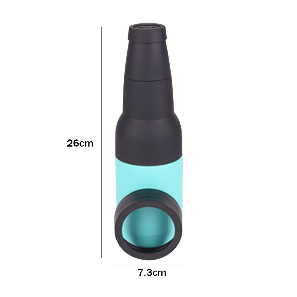Double Wall Vacuum Insulated Bottle Cola Vacuum Flask 12oz Drink Can Bottle Holder 3 in 1 Stainless Steel Beer Tank with Opener: WHITE