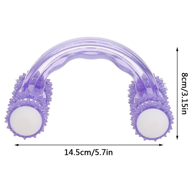 1PC Full-body Plastic Car Roller Eight Roller Wheels Relaxing Hand Massage Tool Reflexology Face Hand Foot Back Body Therapy