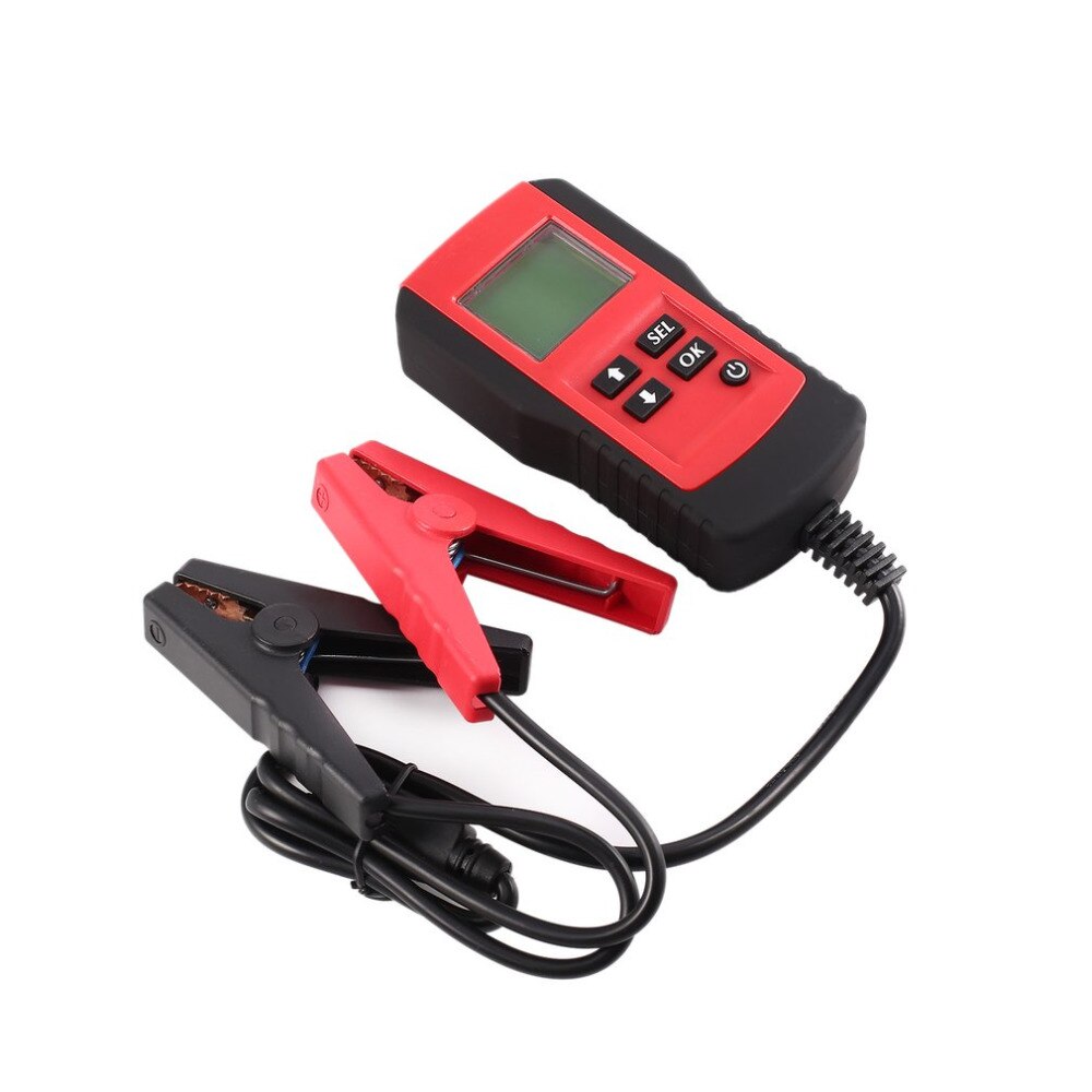 AE300 12V LCD Automotive Vehicle Digital Car Battery Auto System Analyzer Battery Voltage ohm Tester Diagnostic Tool RED