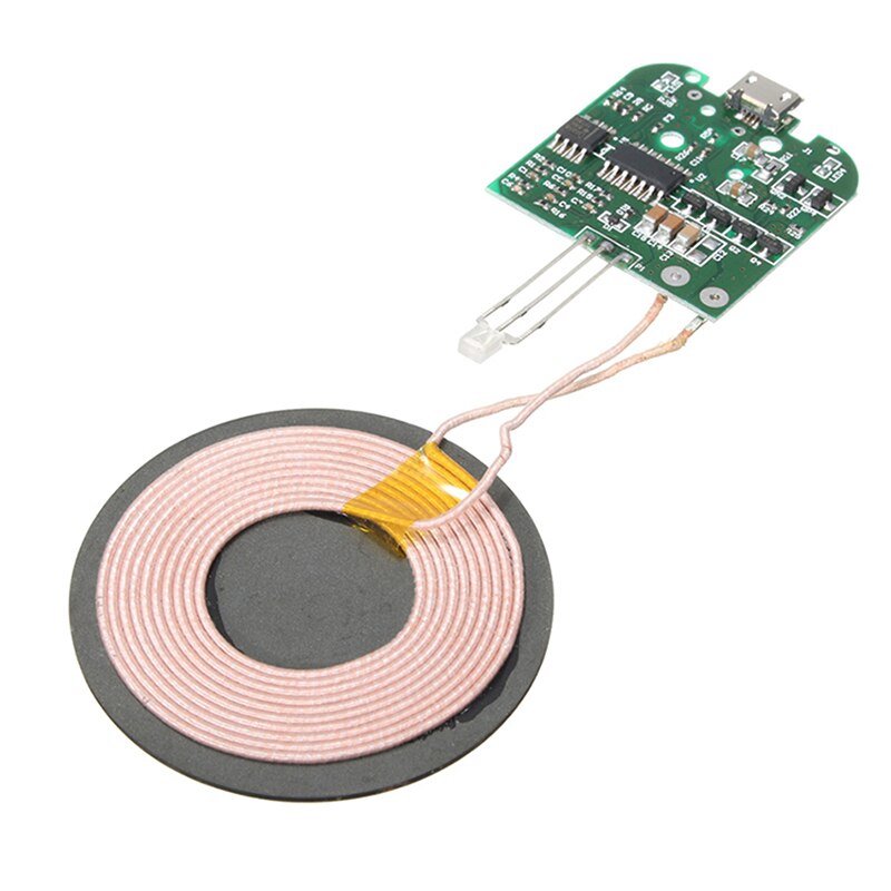Q5 trådløs oplader pcba printkort trådløs opladning mikro usb port gør det selv hurtig opladning indbygget opladning telefoner modtager