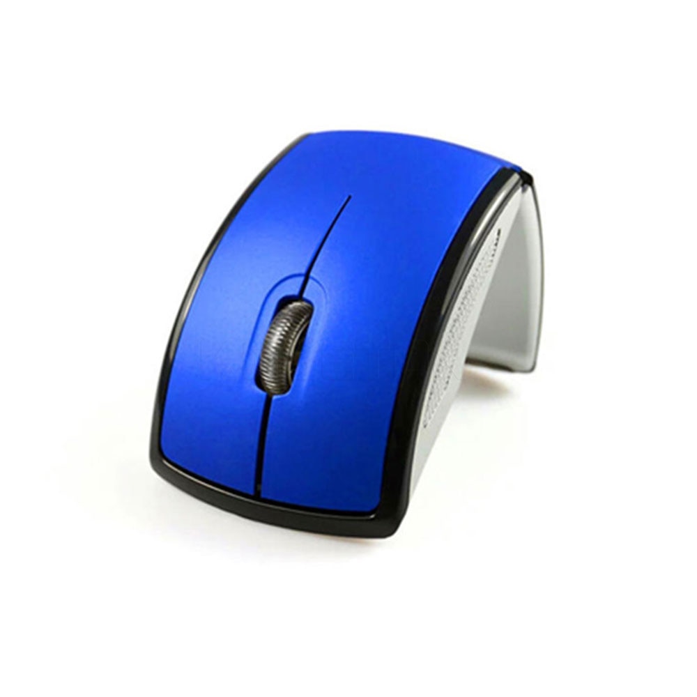 2.4G Wireless Mouse Foldable Computer Mouse Mini Travel Notebook Mute Mouse USB Receiver for Laptop PC: Blue