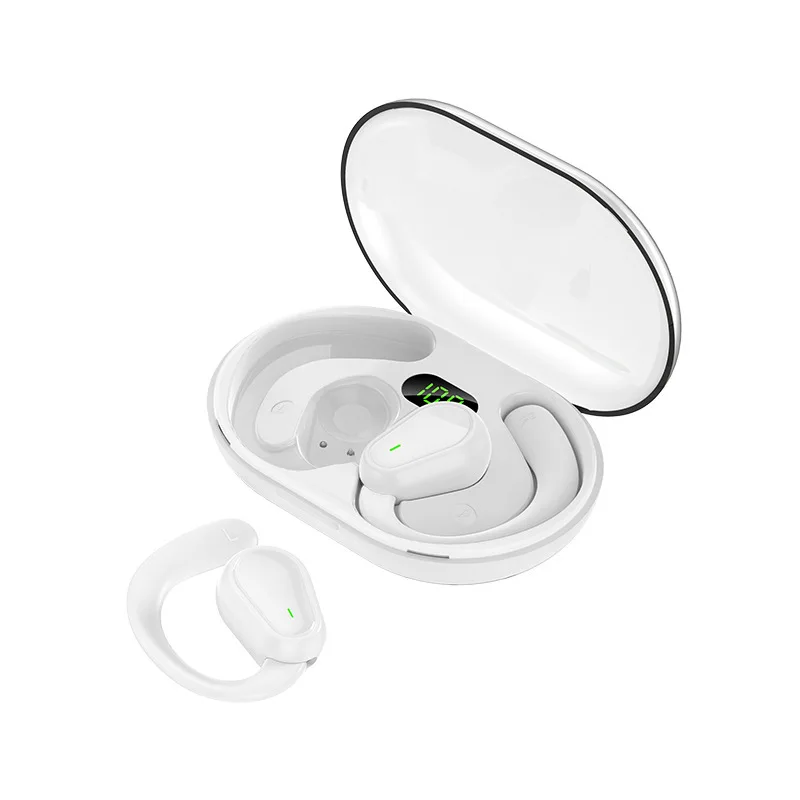 Bluetooth 5.3 hoofdtelefoon oorhaak oortelefoon draadloze koptelefoon hifi stereo waterdichte headset ruisonderdrukking oordopjes voor Xiaomi: WHITE
