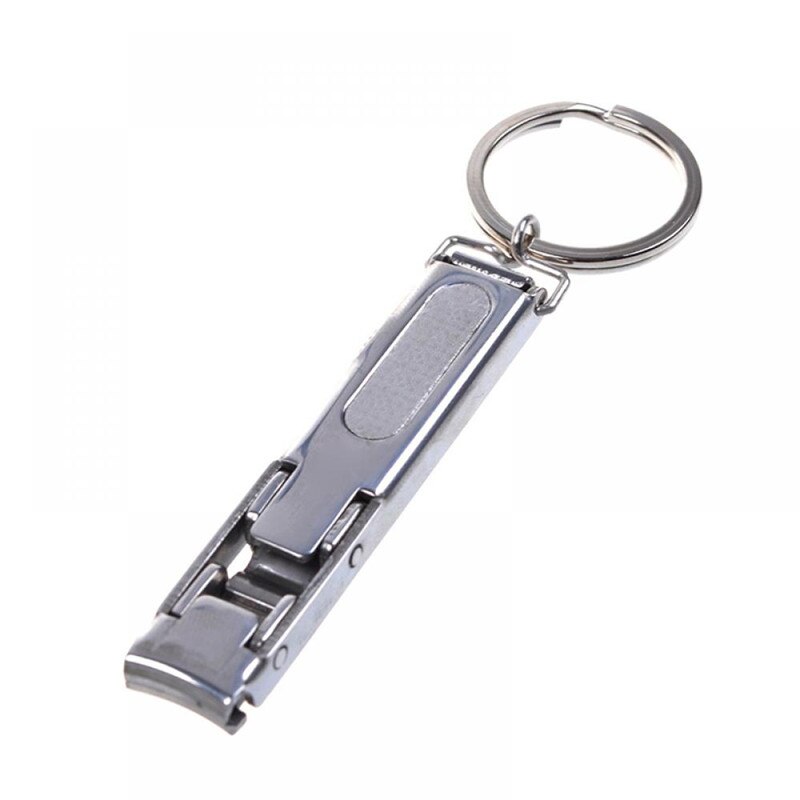Stainless Steel Foldable Toe Nail Clippers Cutter Men Women Finger Toenail Scissors Nail Trimmer Keychain Manicure Pedicure Tool