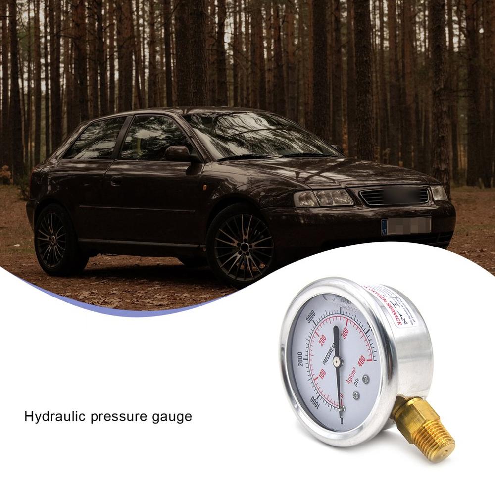 Oil Pressure Gauge 0-5000psi American Gauge Thread Hydraulic Liquid Filling Pressure Gauge Metallurgy Power Petroleum