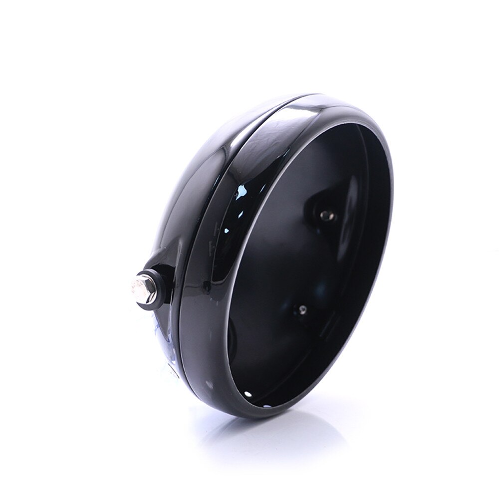 Accesorios para coche de 7 pulgadas, cubierta de soporte de faro Led para motocicletas, anillo embellecedor de cubo de carcasa de 7 pulgadas: Gloss Black Cover