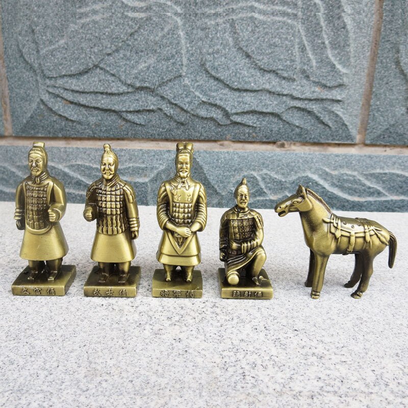 Terrakotta-krieger und Pferde Dekoration Metall Handwerk Xi'ein Zeichen Idol Historische Denkmal Tourist Souvenir Sammlung Spielzeug: 8cm--klein