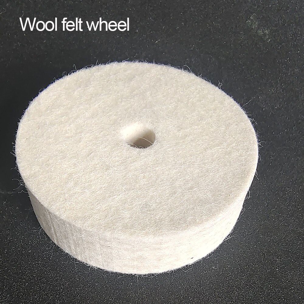 Rueda de pulido de fibra de nailon, rueda de pulido de tela de algodón y fieltro de lana, de cerámica no tejida para Metal, 75x10mm, 1 unidad, 3&quot;: Wool felt wheel 1pc