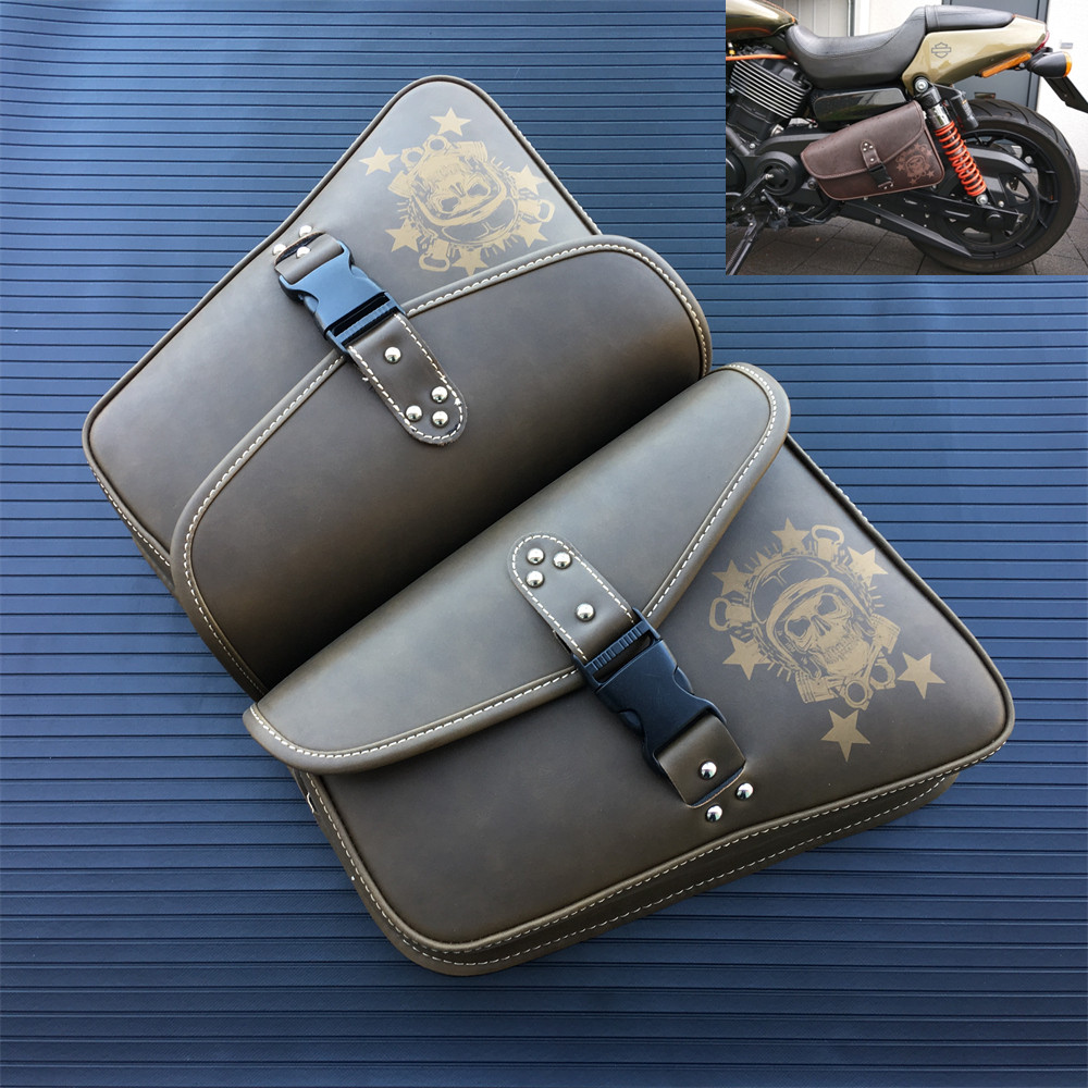Borse da Sella Moto - Pelle PU - Impermeabile - Borsa Attrezzi Laterale - per Sportster 883 1200XL