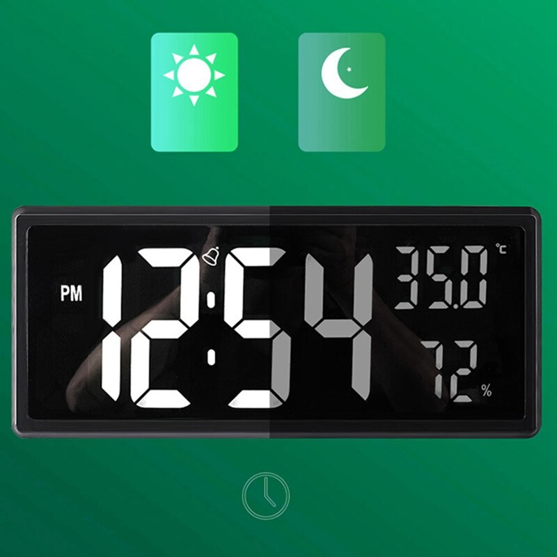 LED Digital Alarm Clock Temperature Date Display Desktop Mirror Clocks Home Table Decoration Electronic Clock CNIM