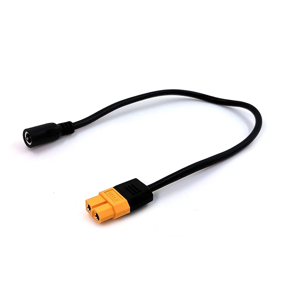22 awg 30cm xt60 vrouwelijke kogelconnector naar vrouwelijke  dc5525 stroomkabel 5.5 x 2.5mm adapter voor rc-voeding lader lipo-batterij