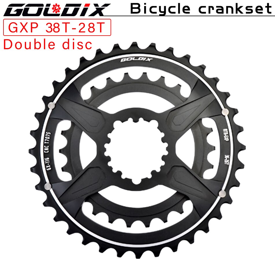 GOLDIX bicycle crankset 170mm/175mm with chainring 30T 32T 34T 36T 38T/bottom bracket for SRAM XO1 X1 GX XO X9 Bicycle crank: Double plate 38-28