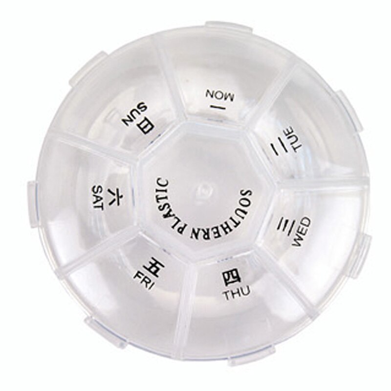Grille Multiple acrylique transparent maquillage organisateur boîte de rangement rouge à lèvres ongles perceuse vernis organisateur cosmétique bijoux support de la boîte: 7 Girds pill  box