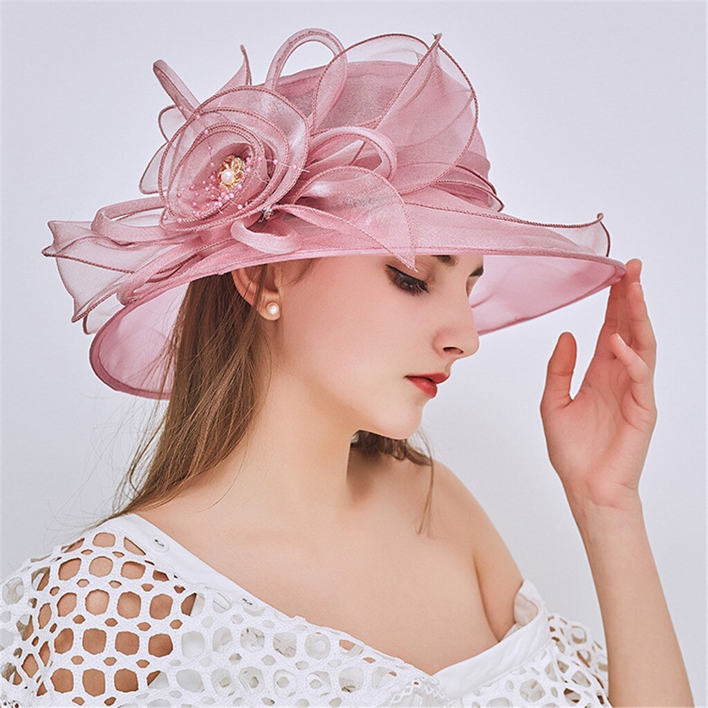 Pink Brides Hats Church Kentucky Daily Cap Fascinator Bridal Tea Party Wedding Hat Ladies Womens Hat