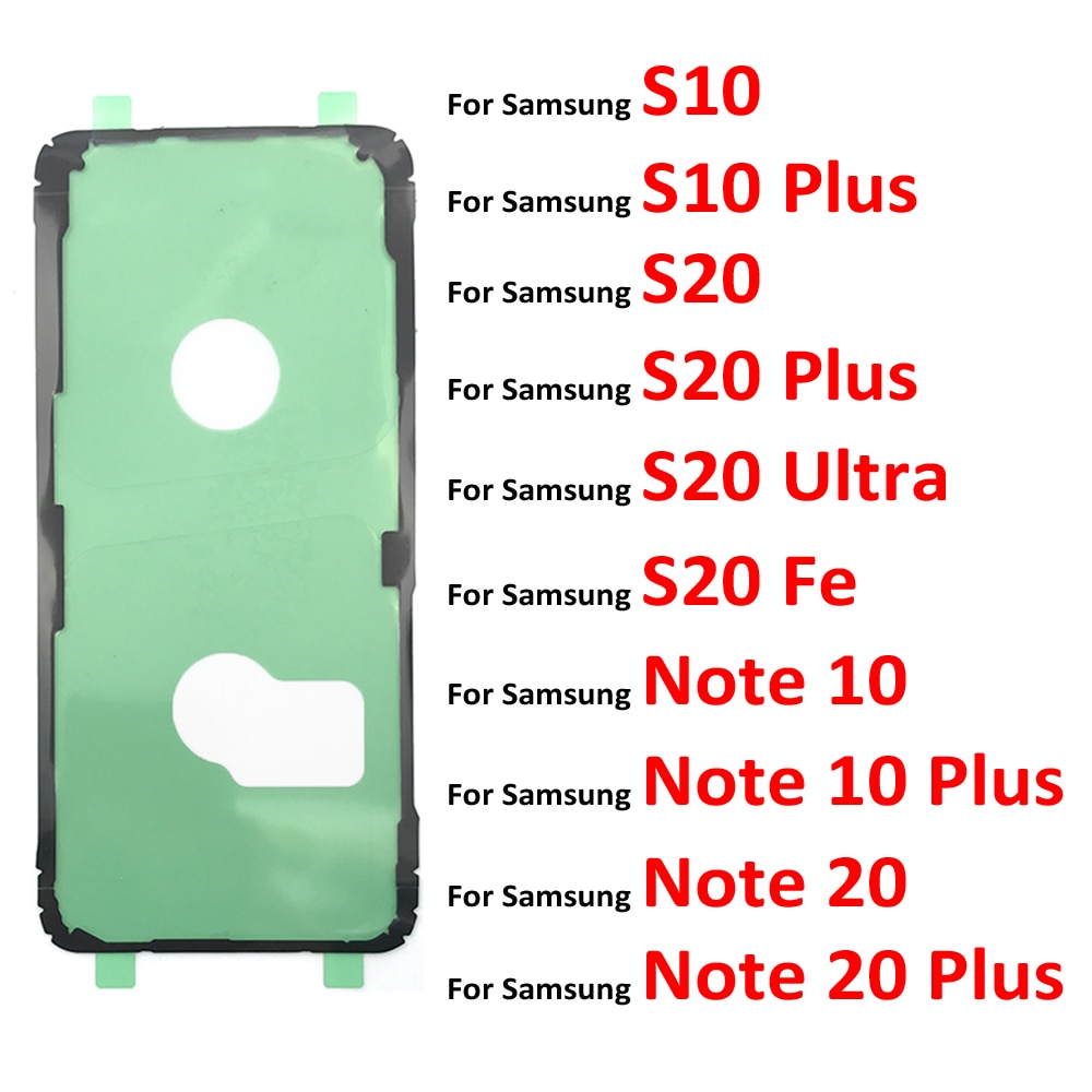 Powrót baterii naklejki klej klej do Samsung S7 krawędzi S8 S9 S10 S10E S20 uwaga 10 20 Plus Ultra wodoodporna tylna pokrywa naklejki